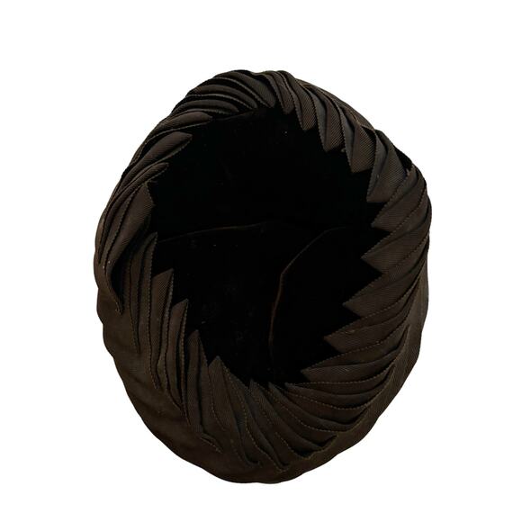 Vintage Velvet Evening Topper Hat Brown main image 8